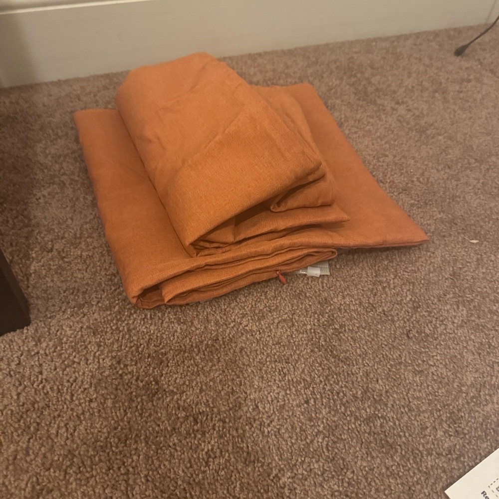 Pillow covers burnt Orange waterproof outdoor 12x20 (set of six)